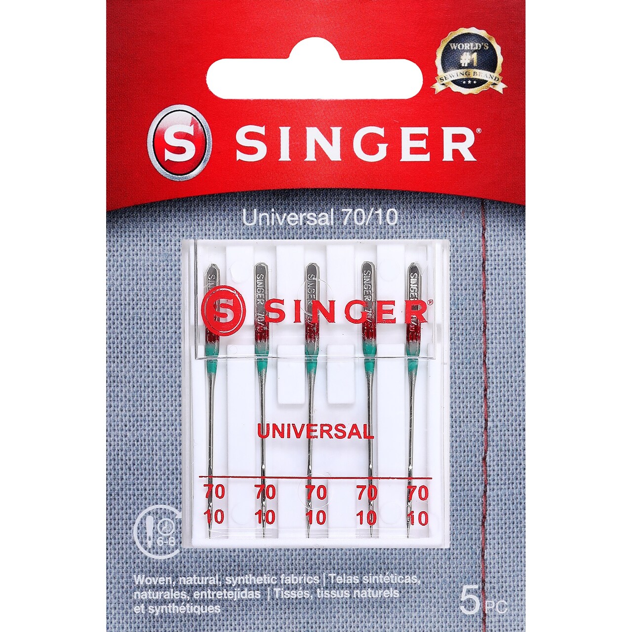 SINGER Universal Regular Point Machine Needles-Size 10/70 5/Pkg